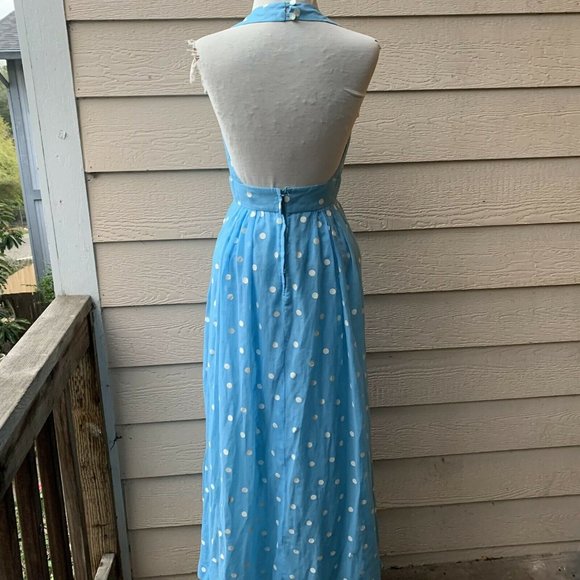 🔥SOLD🔥Candi Jones Vintage Retro Polka Dotted Halter Dress - Picture 3 of 8